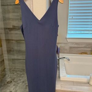 White House Black Market Periwinkle Blue Backless Dress